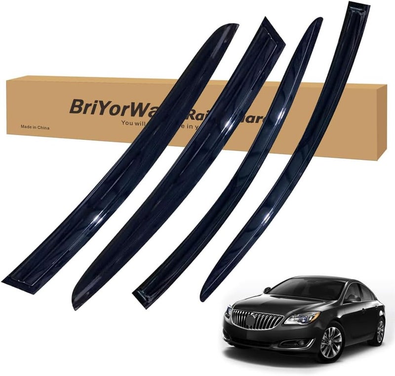 BriYorWay Vent Shades Rain Guards for Regal 2011 2012 2013 2014 2015 2016 2017 Accessories, for Regal Window Deflectors Window Visors - Image 1